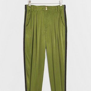 Satin Anthropologie Diandra Pleated Jogger